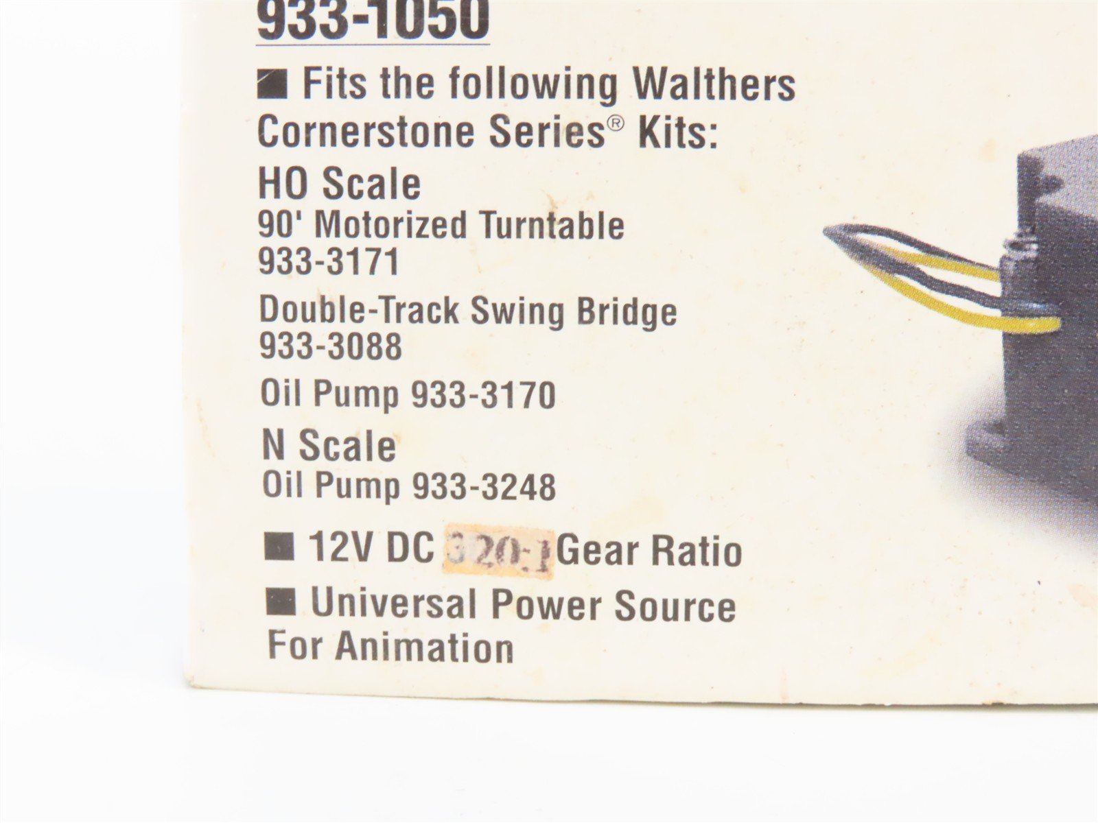 HO Scale Walthers 933-1050 DC Motorizing Kit