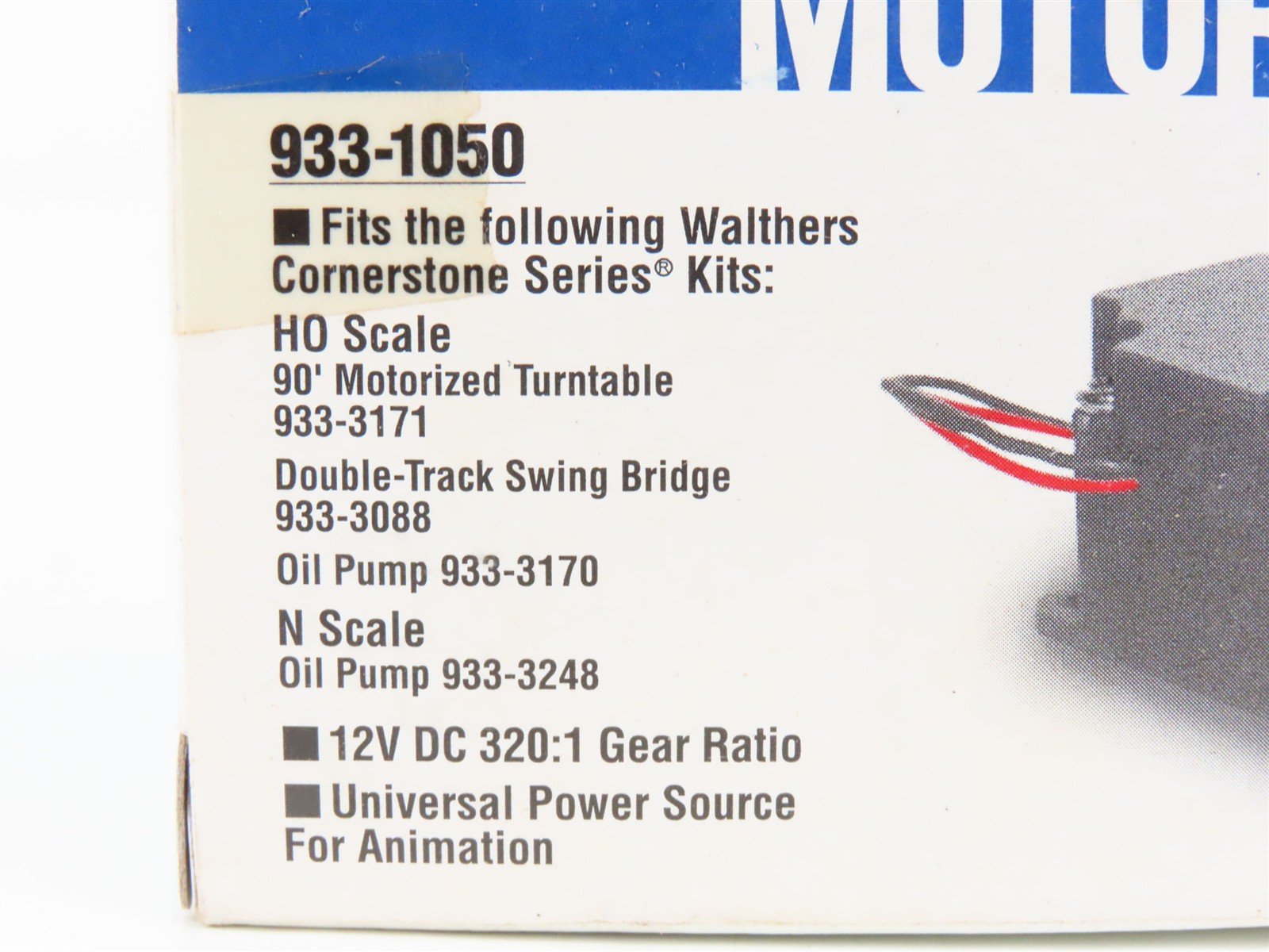 HO Scale Walthers 933-1050 DC Motorizing Kit