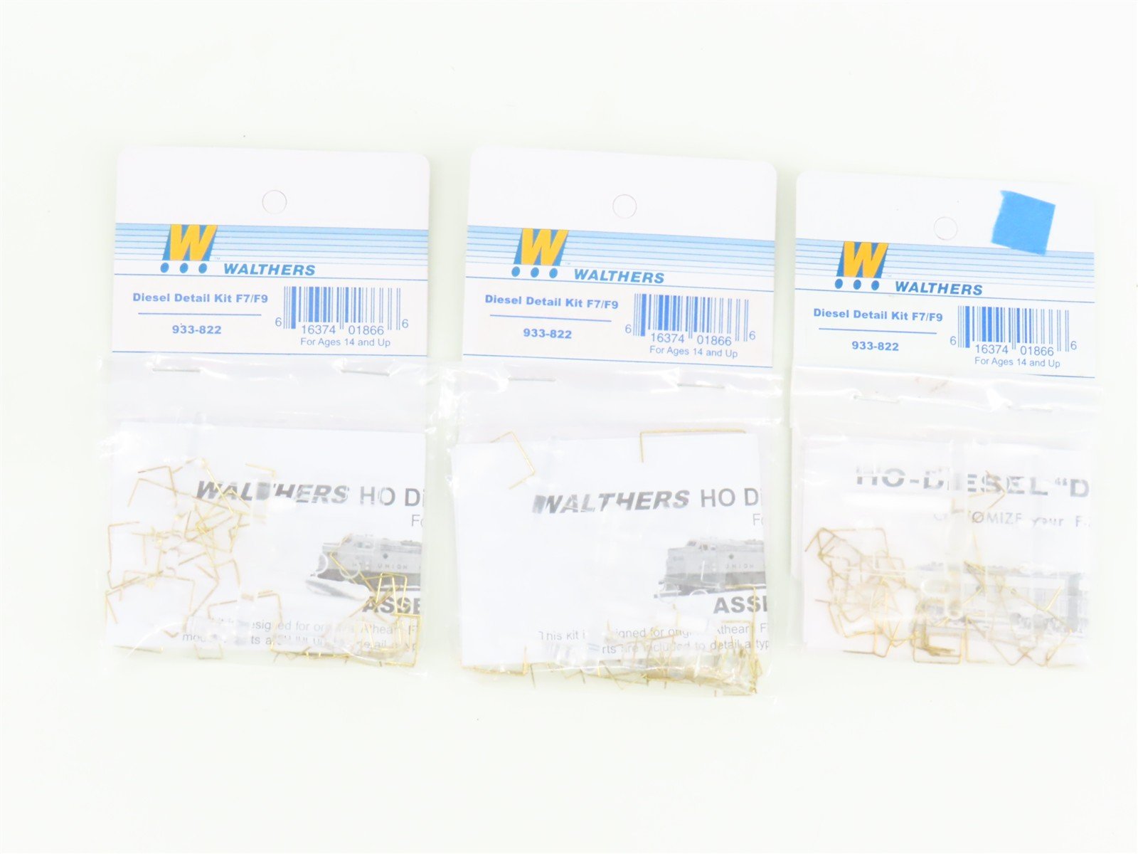 LOT of 3 HO Scale Walthers 933-822 Diesel Detail Kits for F7/F9