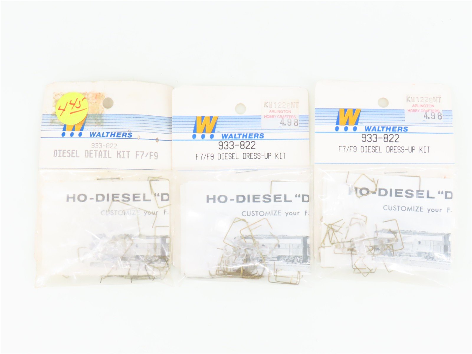 LOT of 3 HO Scale Walthers 933-822 Diesel Detail Kits for F7/F9