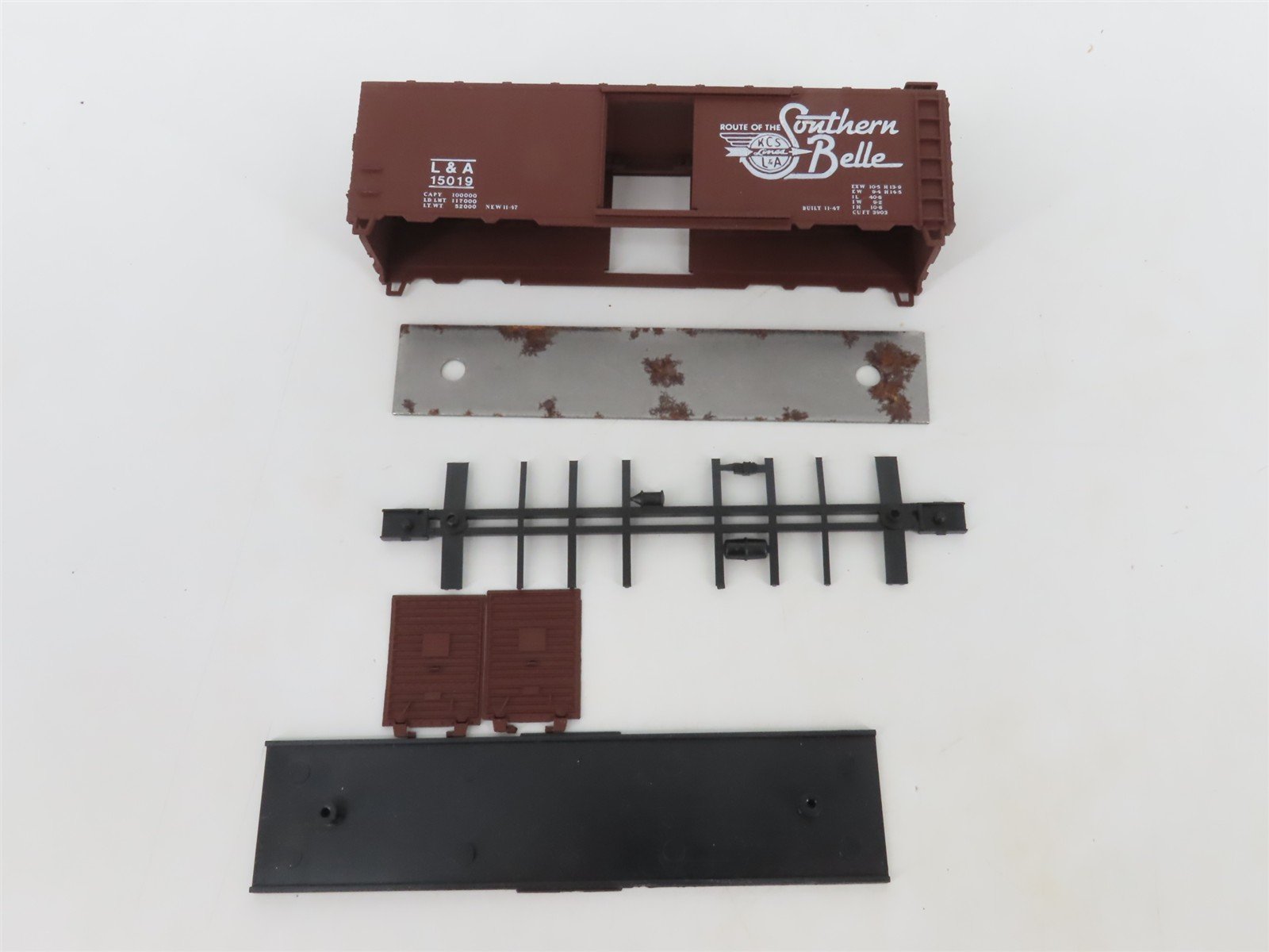 HO Scale Athearn Bev-Bel Kit #1094-1 L&A Southern Belle 40' Box Car #15019