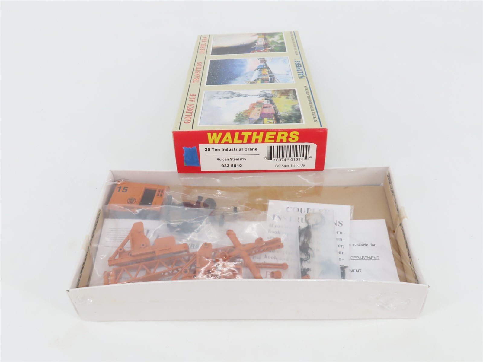 HO Scale Walthers Kit 932-5610 Vulcan Steel 25 Ton Industrial Crane #15 - Sealed