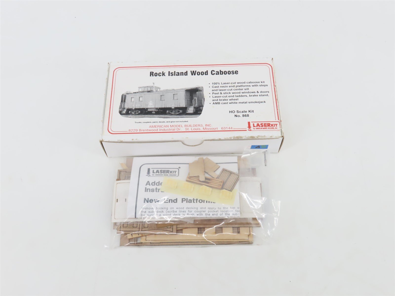 HO Scale Laserkit Kit No. 868 RI Rock Island Wood Caboose