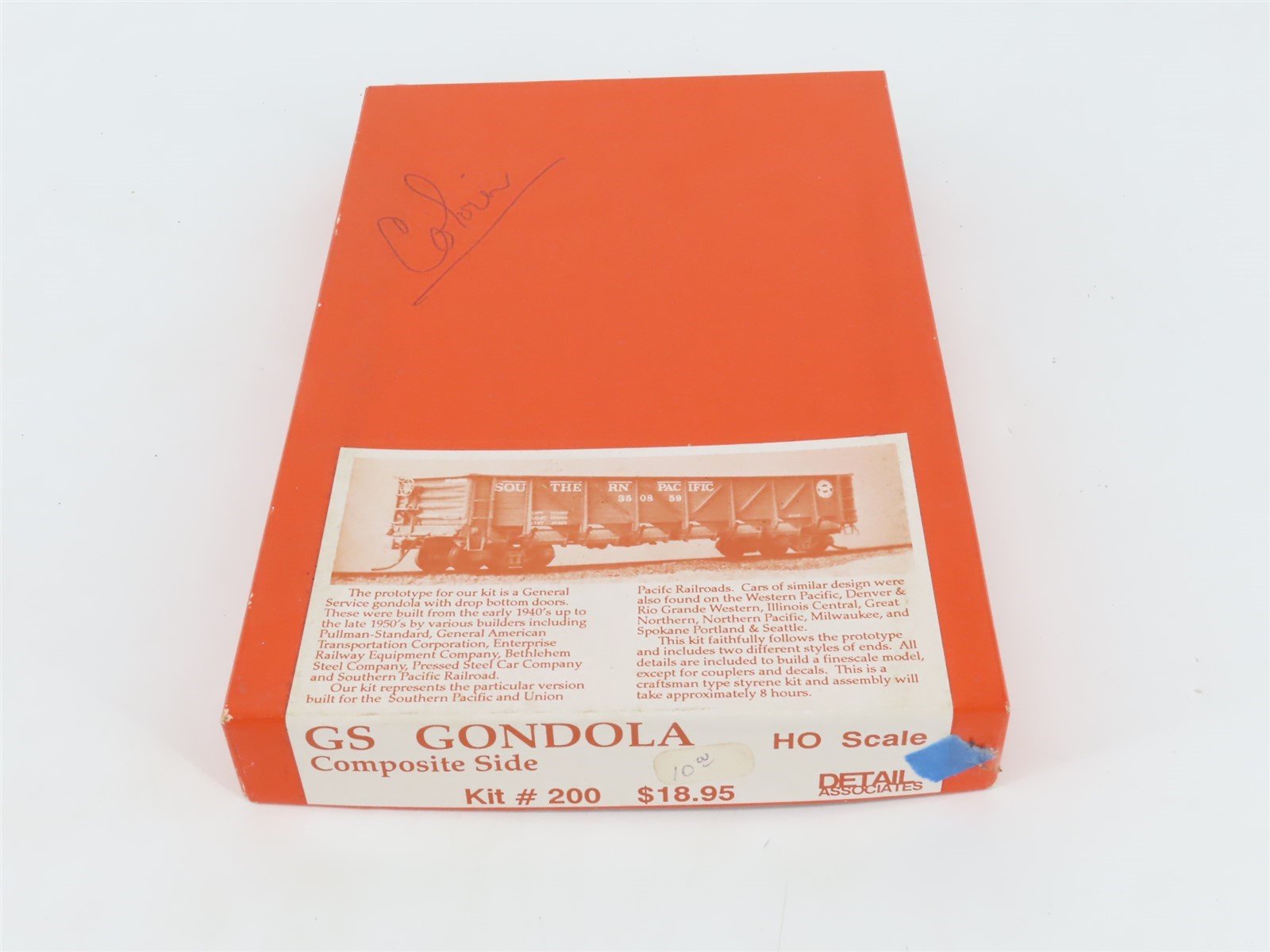 HO Scale Detail Associates Kit 200 Undecorated GS Composite Side Gondola