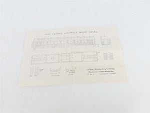 HO Scale LaBelle Wood Kit HO-1 Unpainted 1905 Coach Passenger Car