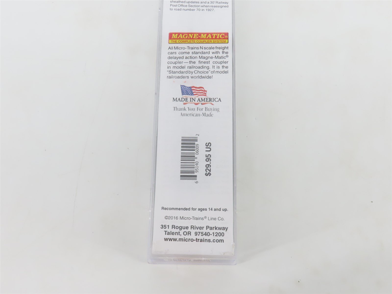 N Scale Micro-Trains MTL 14800020 GN Great Northern 70' Baggage Passenger #70