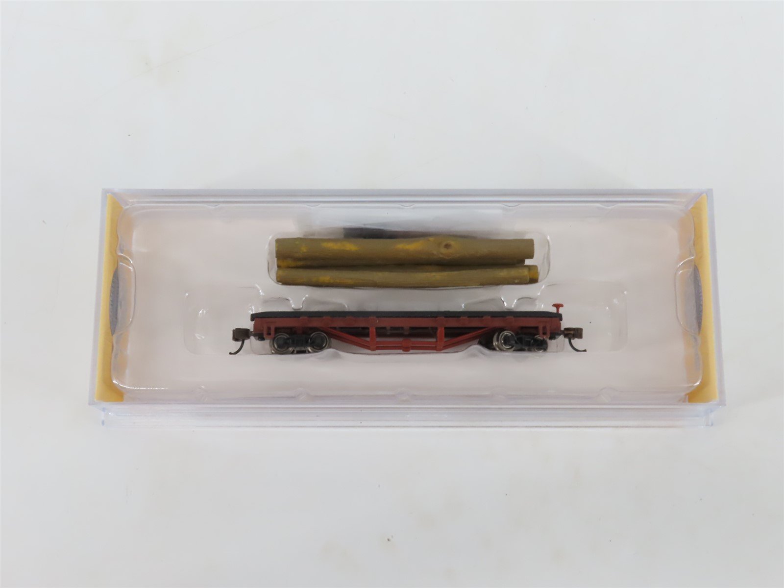 N Scale Bachmann Silver Series 18352 Unlettered 40' Log Car w/ Logs