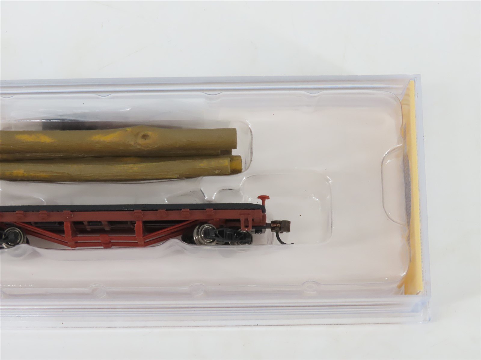 N Scale Bachmann Silver Series 18352 Unlettered 40' Log Car w/ Logs