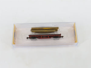 N Scale Bachmann Silver Series 18352 Unlettered 40' Log Car w/ Logs