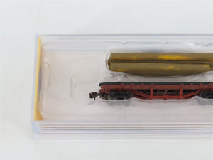 N Scale Bachmann Silver Series 18352 Unlettered 40' Log Car w/ Logs
