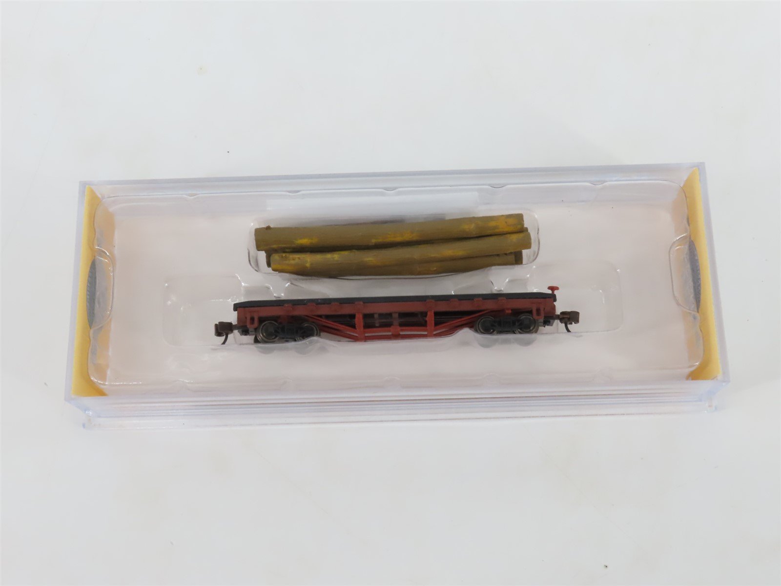 N Scale Bachmann Silver Series 18352 Unlettered 40' Log Car w/ Logs