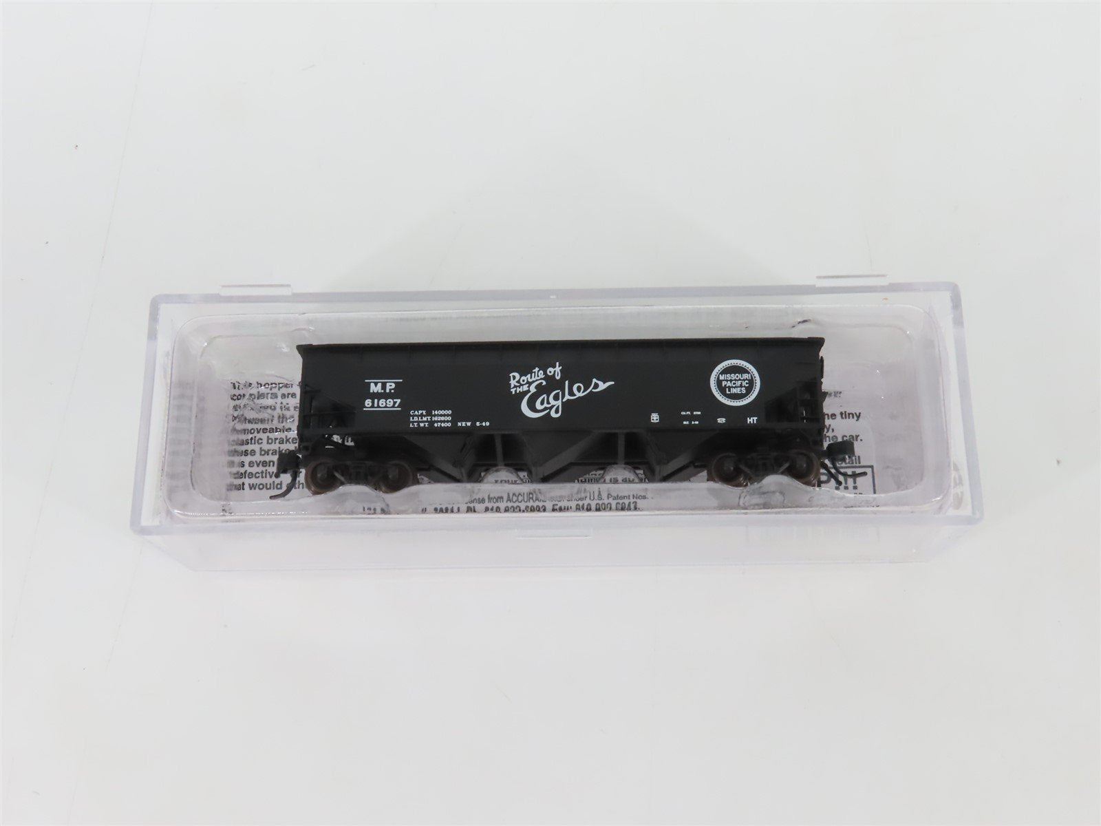 N Scale Bluford Shops 73181 MP Missouri Pacific 3-Bay Open Hopper #61697