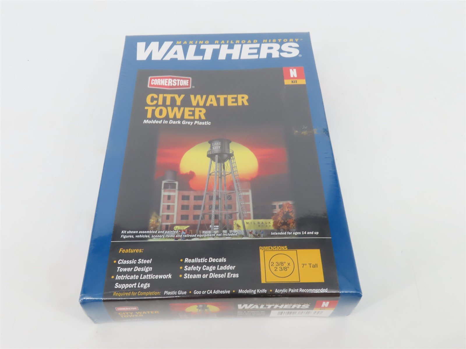 N 1/160 Scale Walthers Cornerstone Kit 933-3815 City Water Tower - Sealed