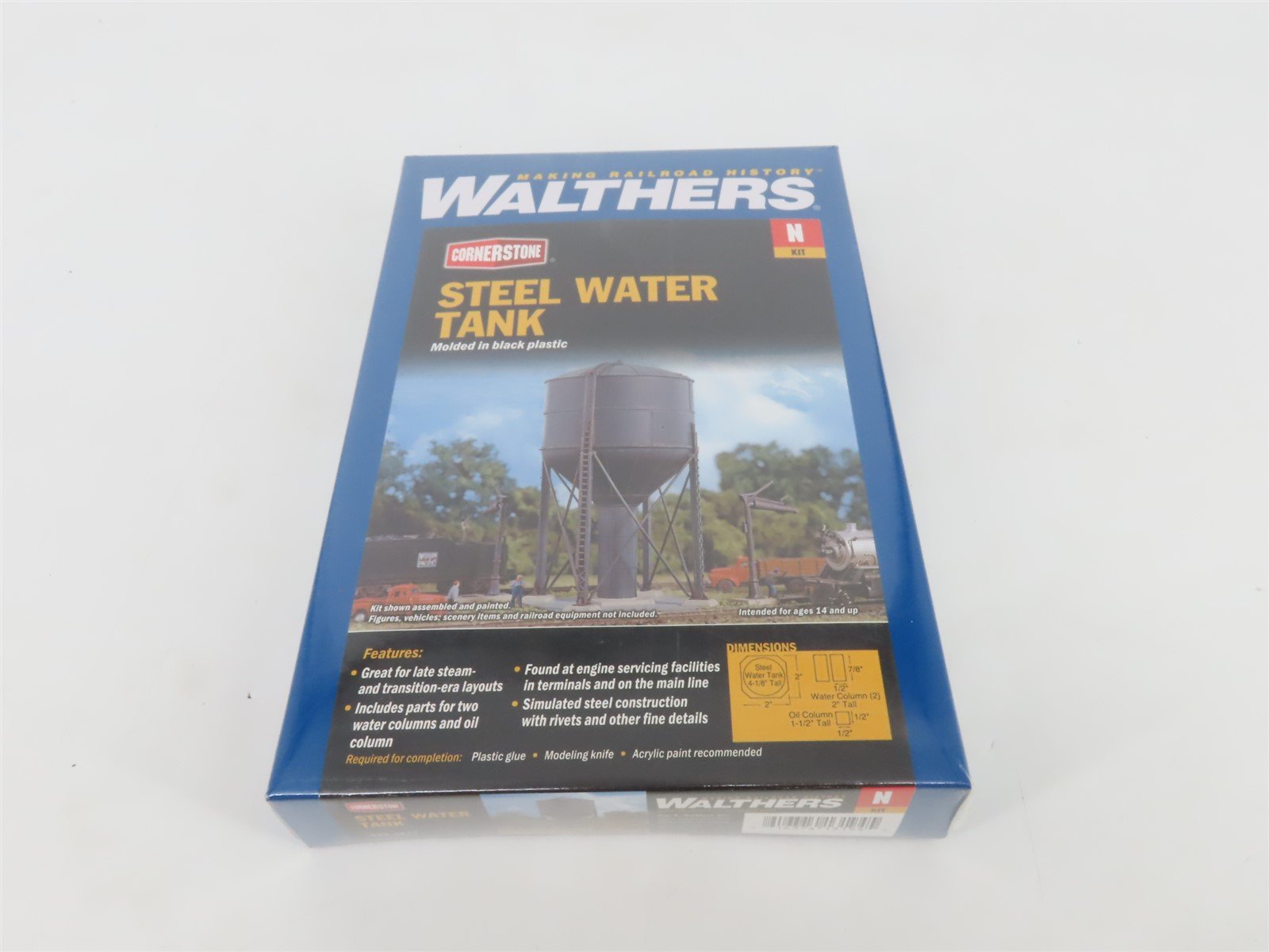 N 1/160 Scale Walthers Cornerstone Kit 933-3817 Steel Water Tank - Sealed