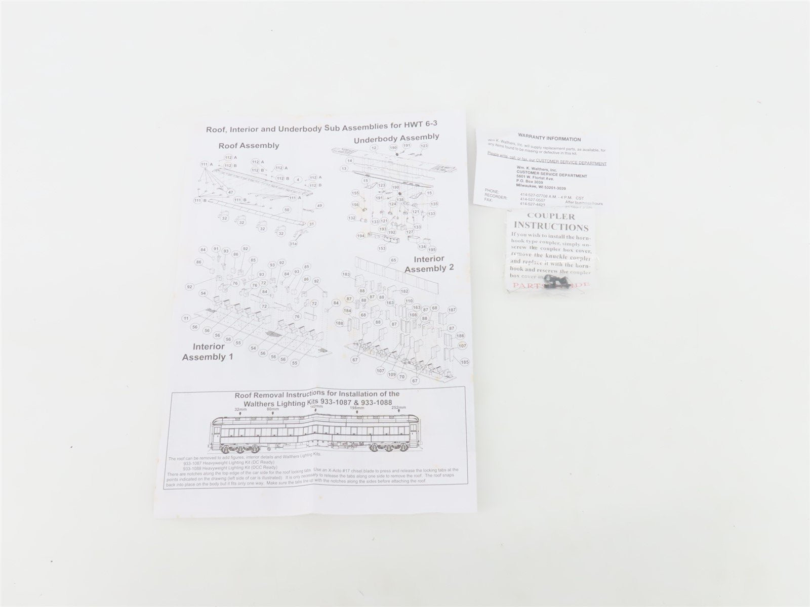 HO Walthers 932-10415 RI Rock Island Pullman Heavyweight Passenger 