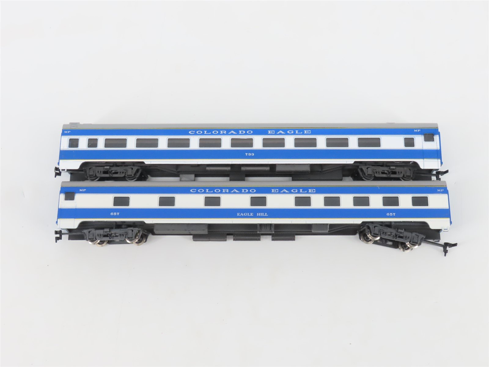 LOT of 9 HO Scale AHM, Rivarossi, & IHC MP/KCS Assorted Passenger Cars