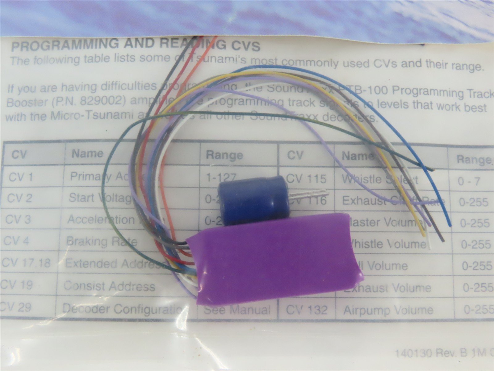 Soundtraxx 826001 Micro-Tsunami TSU-750 Light Steam DCC Sound Decoder