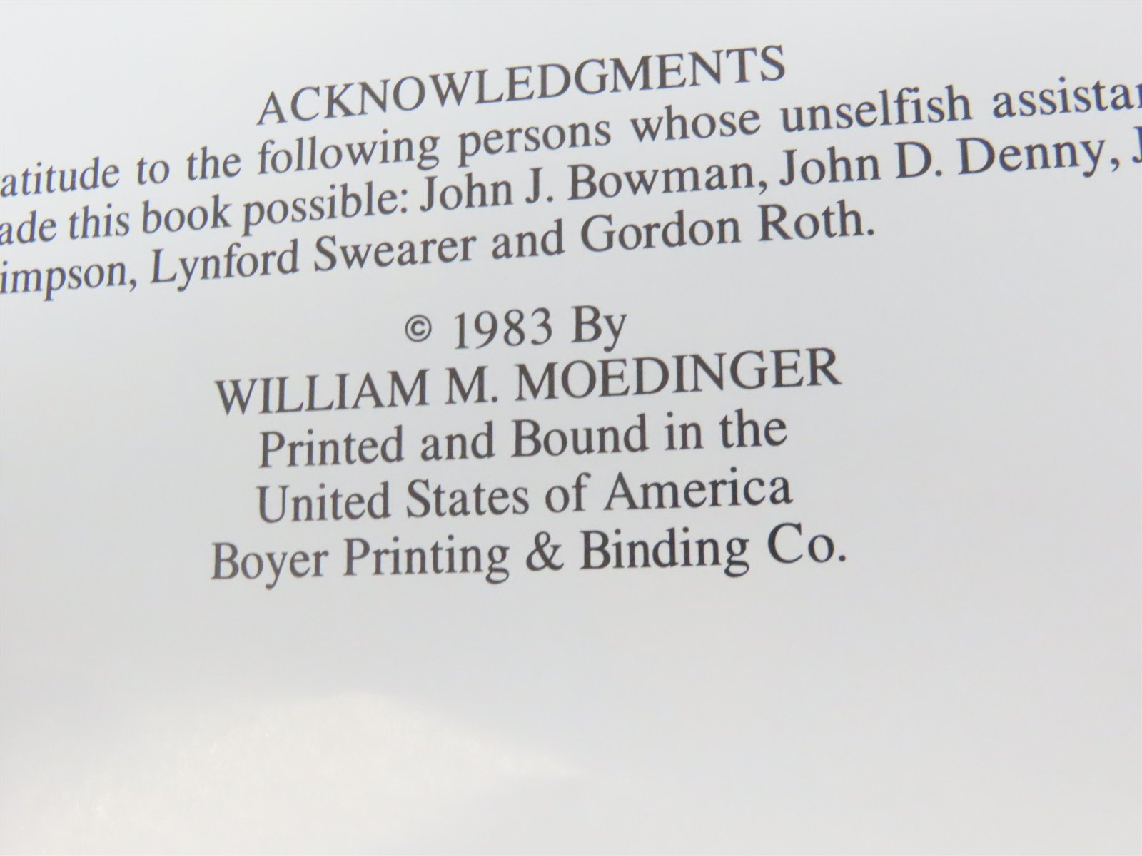 The Road To Paradise by William M. Moedinger ©1983 SC Book