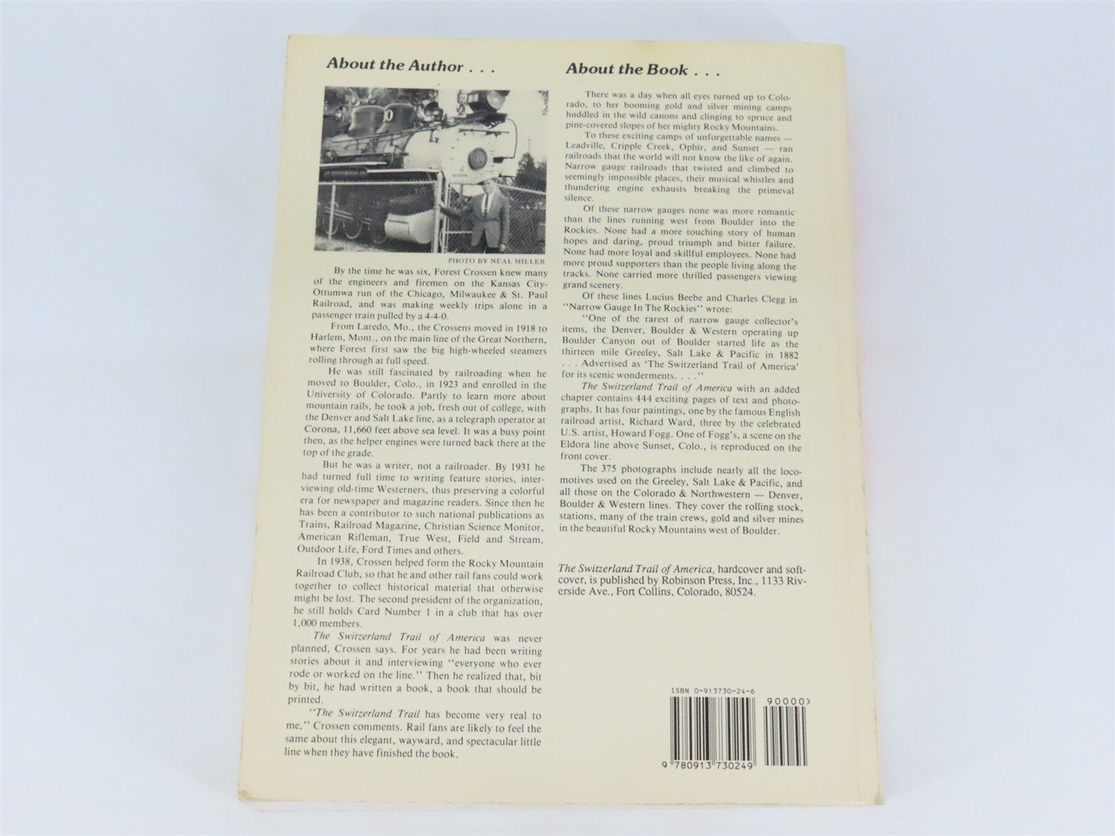 The Switzerland Trail of America by Forest Crossen ©1992 SC Book