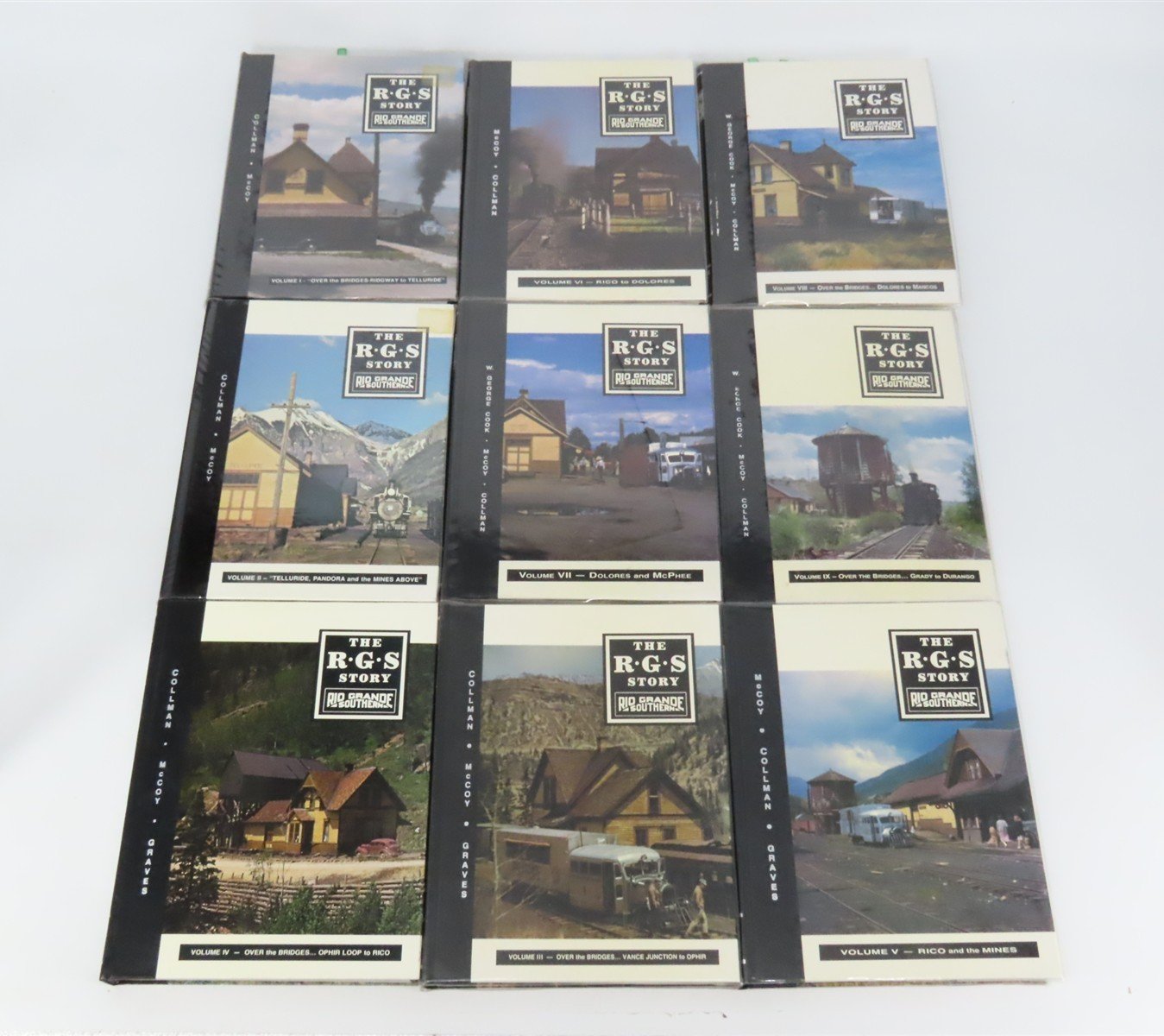 The RGS Story Rio Grande Southern Volumes I - IX HC Books