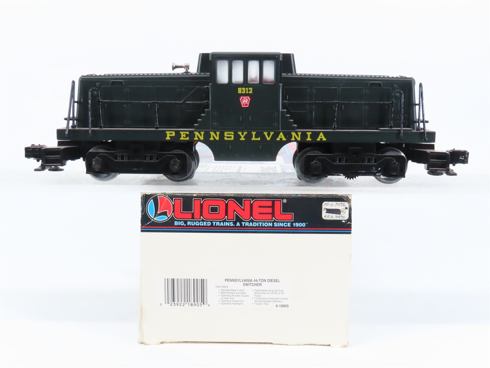 O Gauge 3-Rail Lionel 6-18905 PRR Pennsylvania GE 44-Tonner Diesel Loco #9312