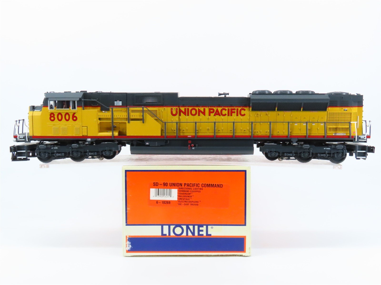 O Gauge 3-Rail Lionel 6-18269 UP Union Pacific SD90 Diesel Loco #8006 w/TMCC