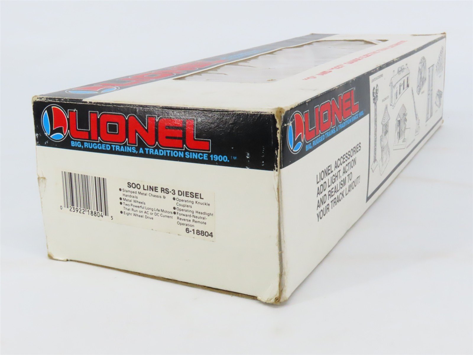 O Gauge 3-Rail Lionel 6-18804 SOO Line RS-3 Diesel Locomotive #8804