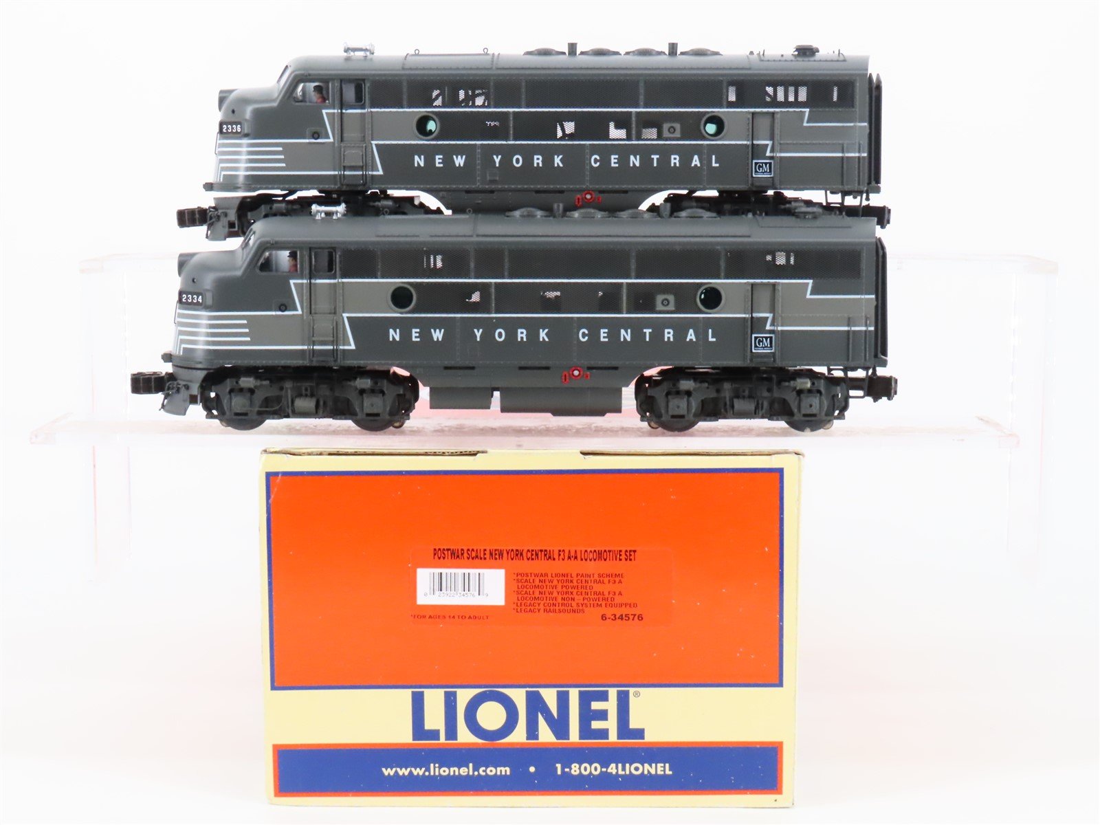 O Gauge 3-Rail Lionel 6-34576 NYC EMD F3A/A Diesel Set w/ LEGACY & Sound