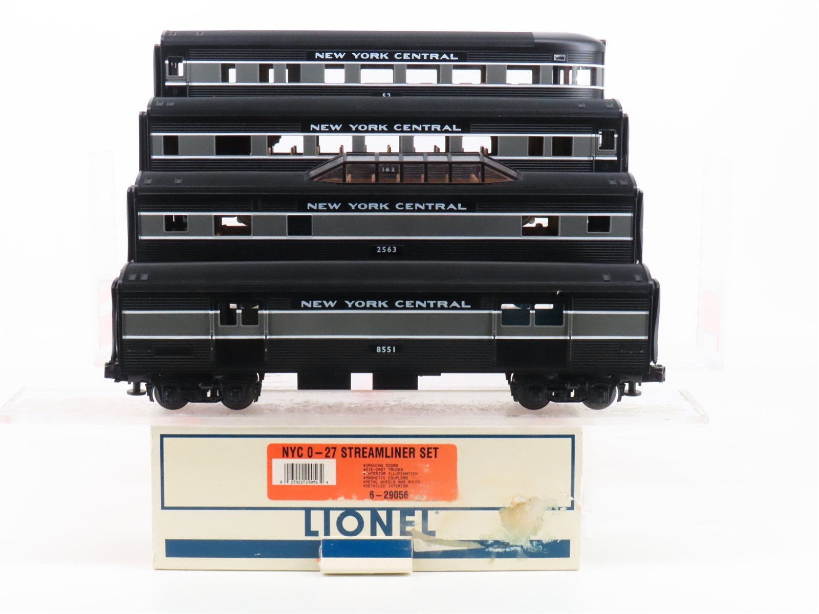 O Gauge 3-Rail Lionel 6-29056 NYC New York Central Passenger 4-Car Set