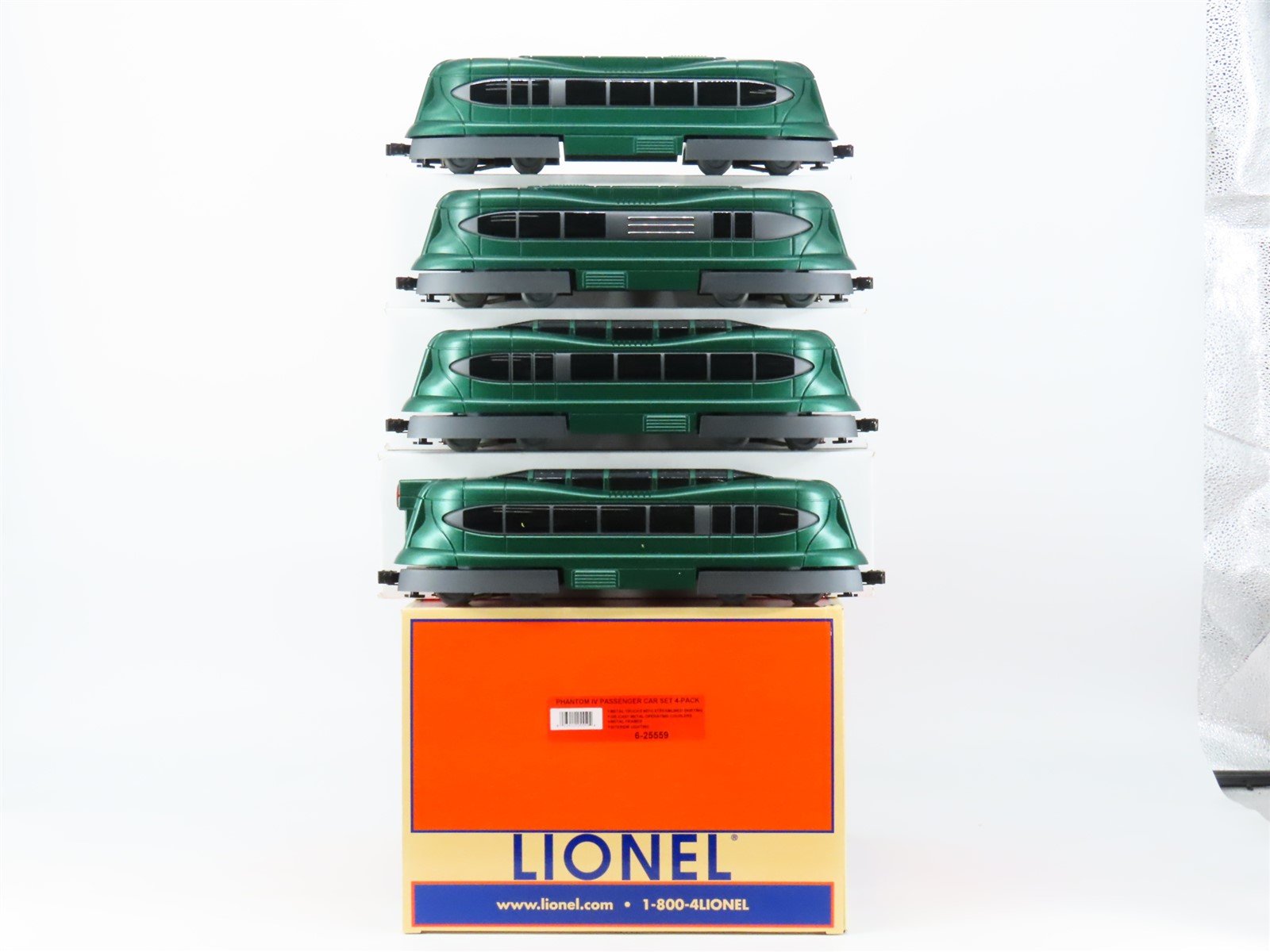 O Gauge 3-Rail Lionel 6-25559 Phantom IV Passenger 4-Car Set w/Lights