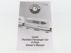 O Gauge 3-Rail Lionel 6-25559 Phantom IV Passenger 4-Car Set w/Lights