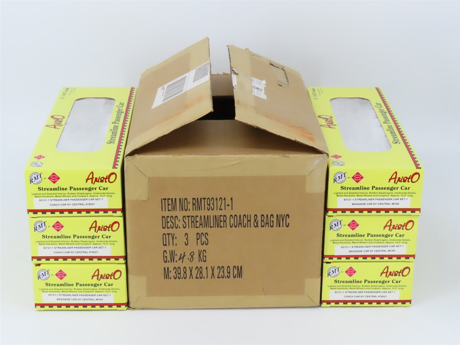 O 3-Rail AristO 93121-1 NYC New York Central Streamliner Passenger 6-Car Set