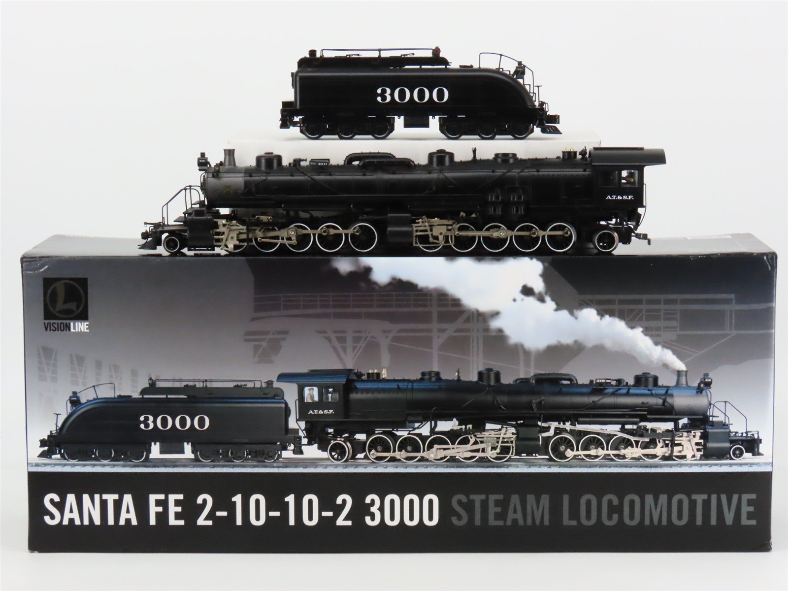 O 3-Rail Lionel Visionline 6-11155 ATSF Santa Fe 2-10-10-2 Steam #3000 LEGACY