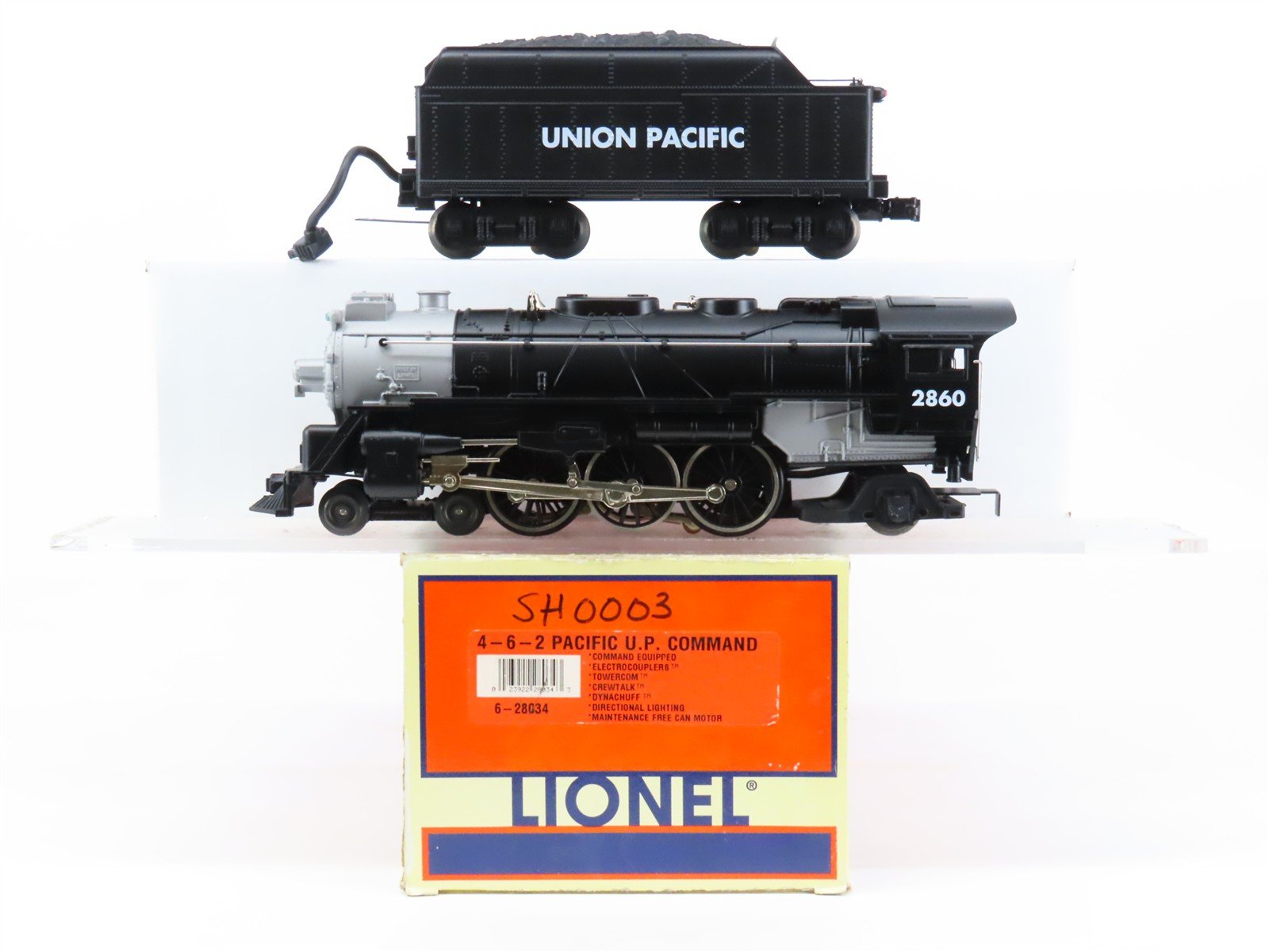 O Gauge 3-Rail Lionel 6-28034 UP 4-6-2 Pacific Steam #2860 w/ TMCC & Sound