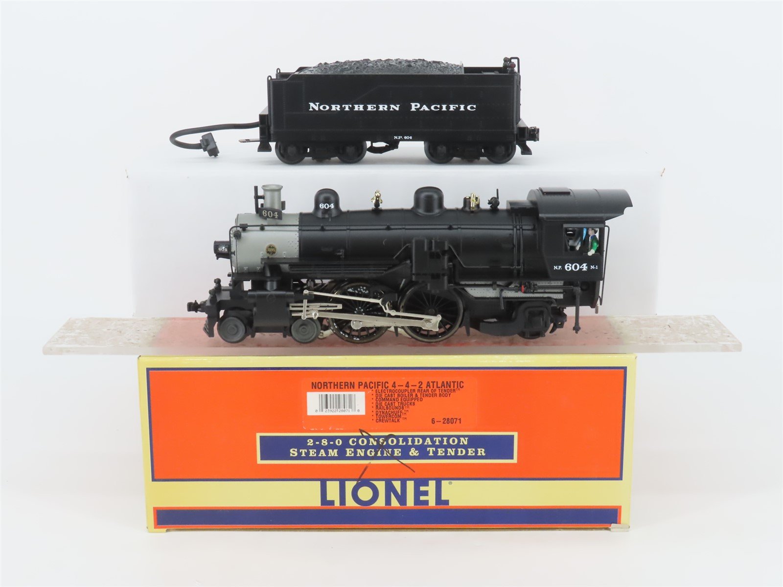 O Gauge 3-Rail Lionel 6-28071 NP Northern Pacific 2-8-0 Steam Loco #604