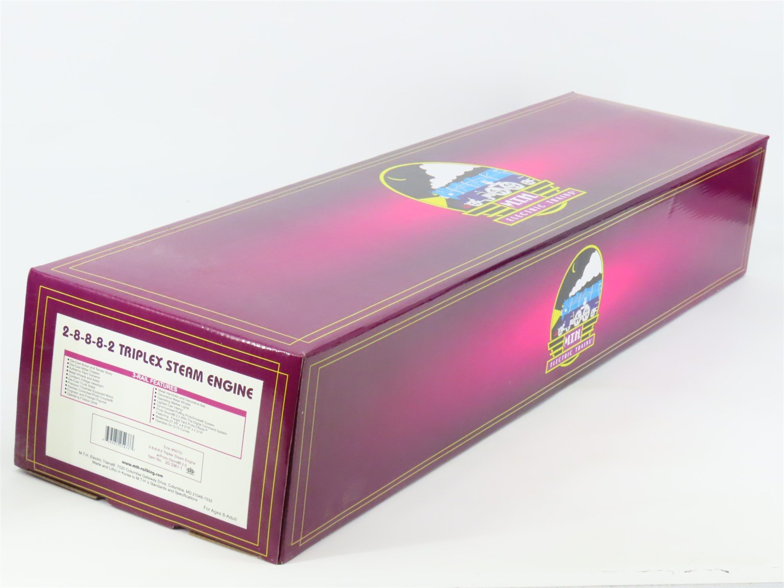 O Gauge 3-Rail MTH 20-3361-1 ERIE 2-8-8-8-2 Triplex Steam #5015 - ProtoSound2