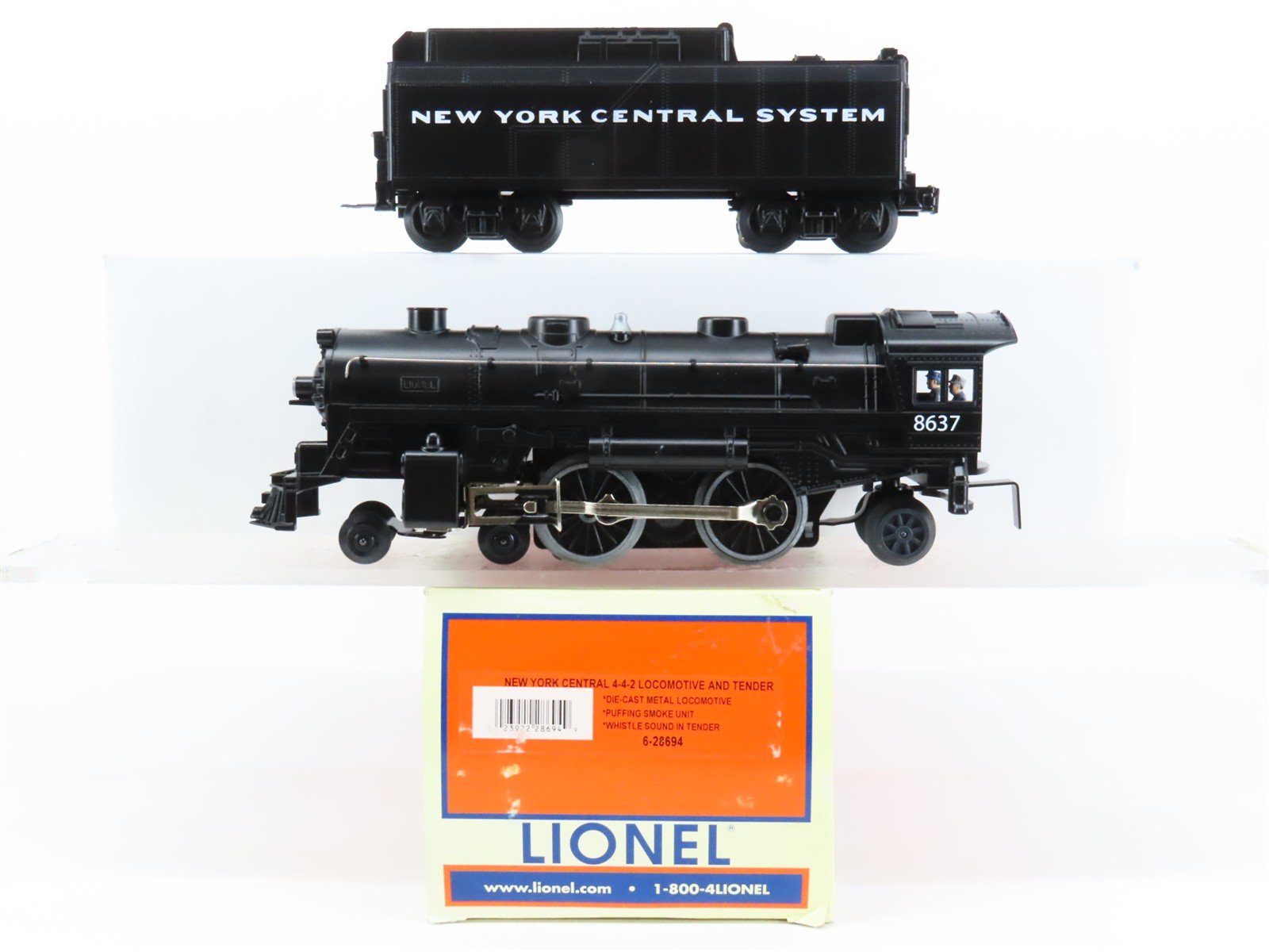 O27 Gauge 3-Rail Lionel 6-28694 NYC New York Central 4-4-2 Steam #8637