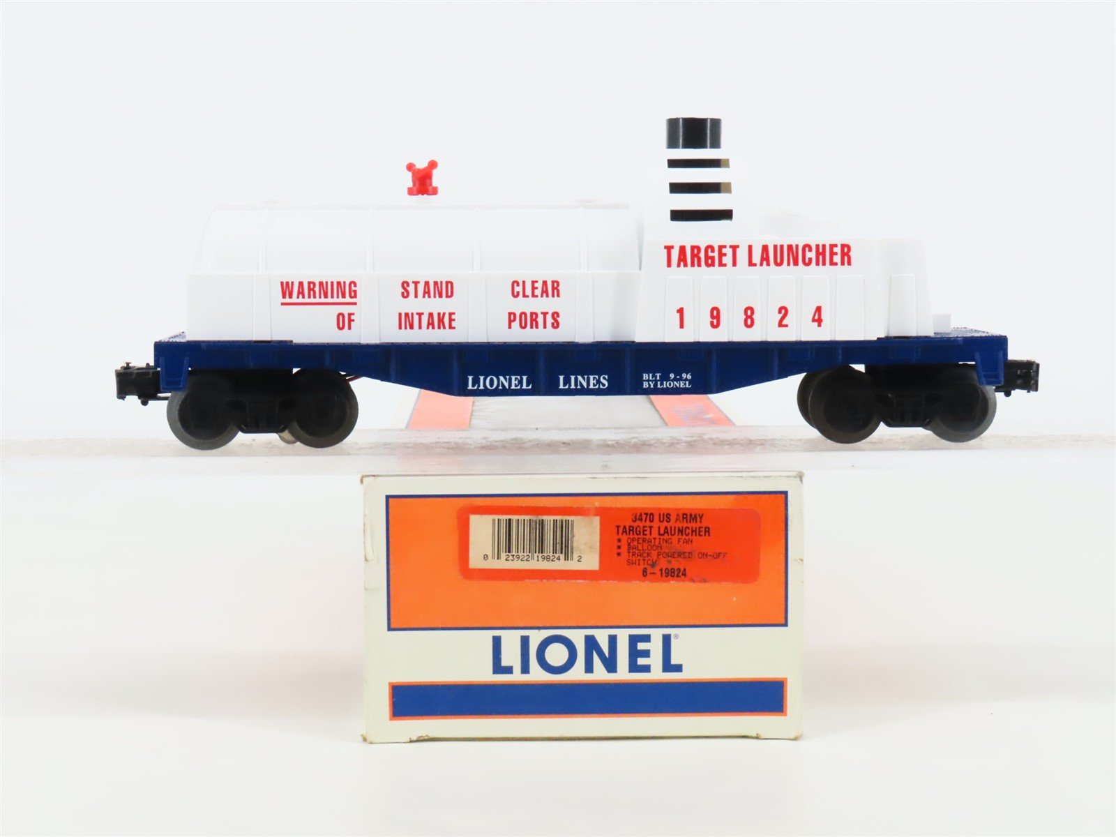 O Gauge 3-Rail Lionel Lines 6-19824 #3470 US Army Target Launcher Car w/Balloons