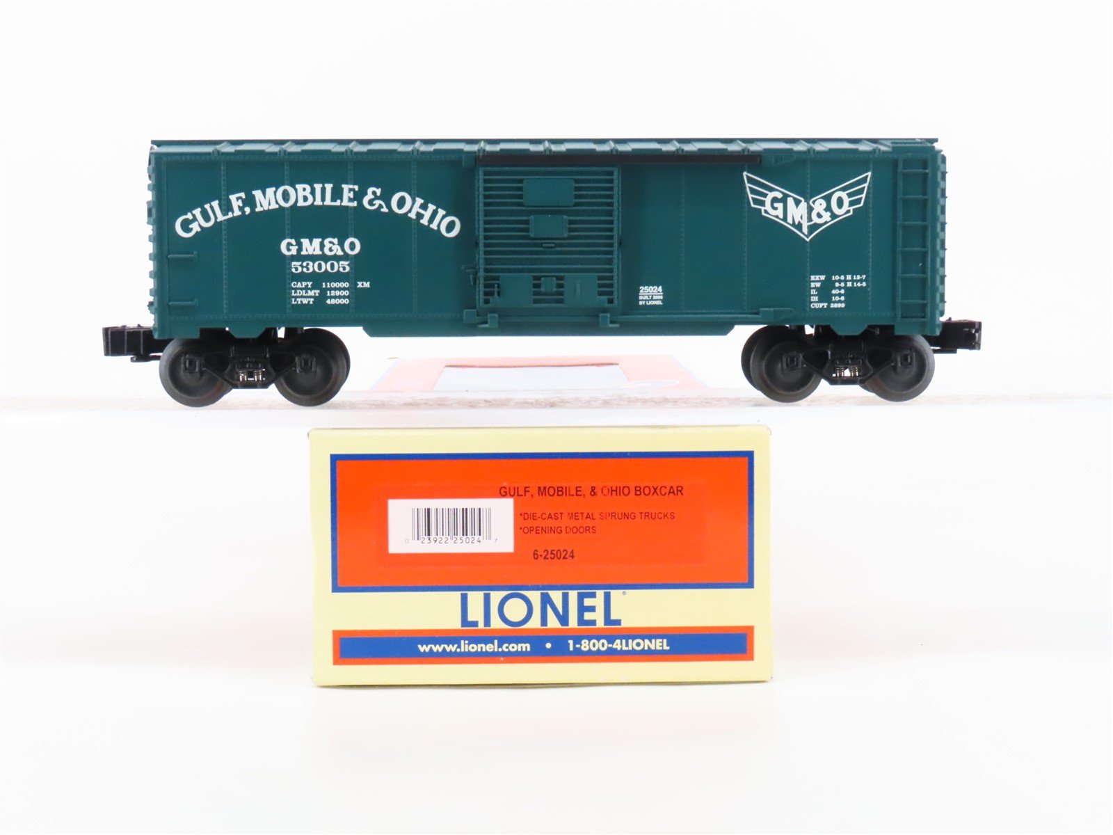 O Gauge 3-Rail Lionel 6-25024 GMO Gulf Mobile & Ohio Single Door Box Car #53005