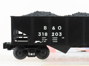 O Gauge 3-Rail Lionel 6-16496 B&O Baltimore & Ohio 2-Bay Hopper #318203 w/ Load