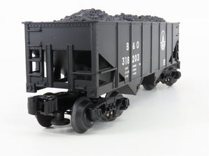 O Gauge 3-Rail Lionel 6-16496 B&O Baltimore & Ohio 2-Bay Hopper #318203 w/ Load