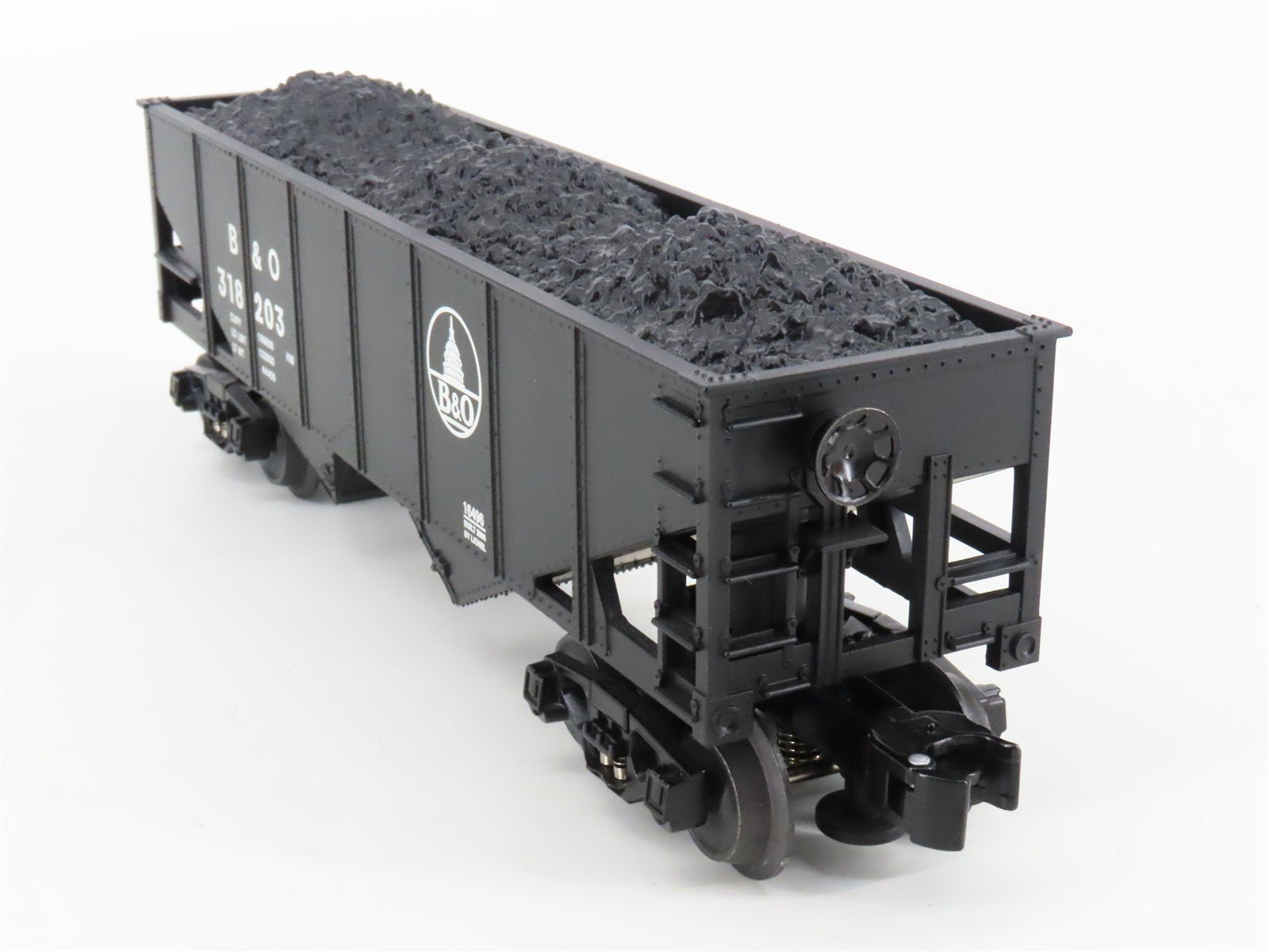 O Gauge 3-Rail Lionel 6-16496 B&O Baltimore & Ohio 2-Bay Hopper #318203 w/ Load