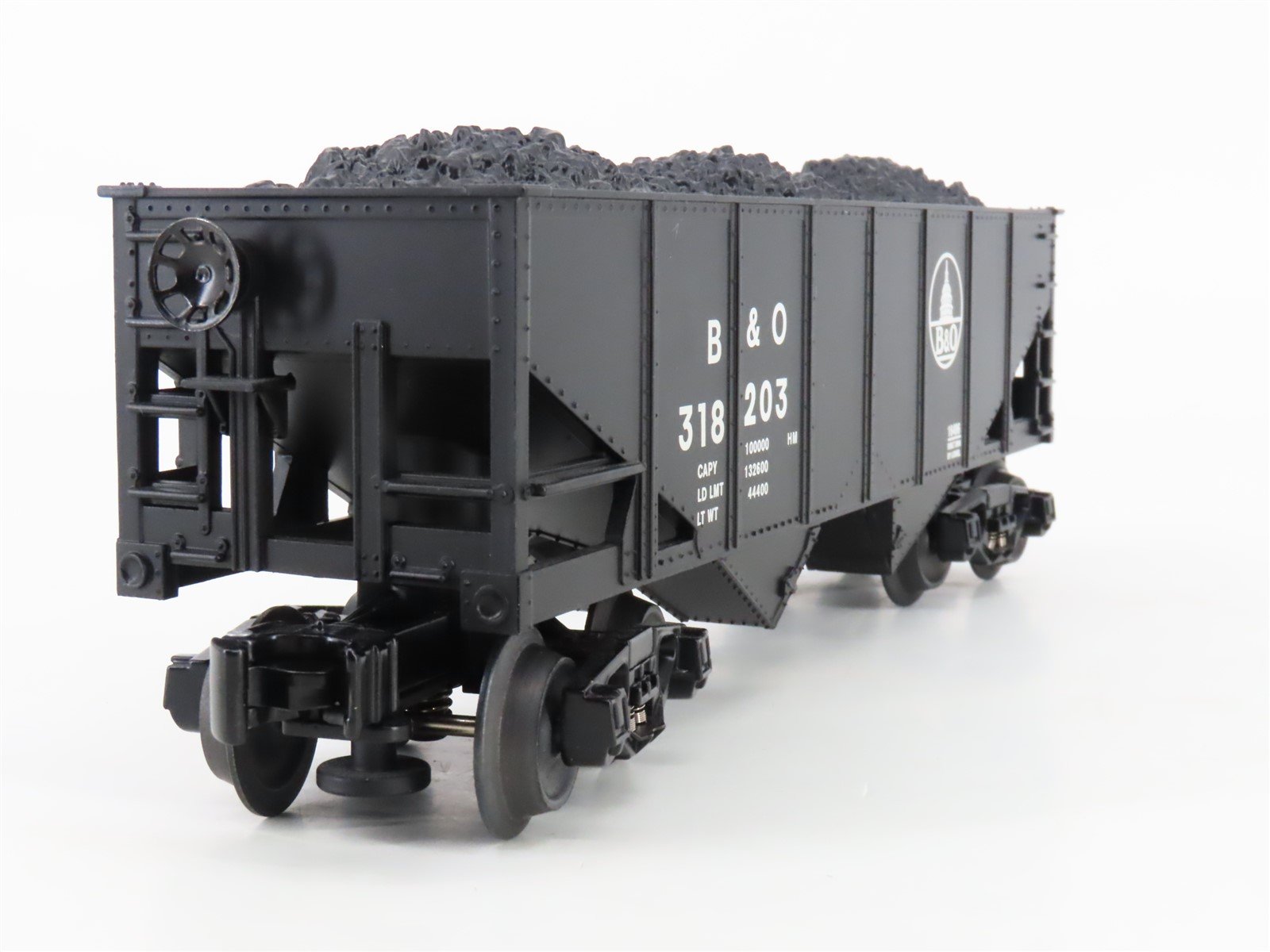 O Gauge 3-Rail Lionel 6-16496 B&O Baltimore & Ohio 2-Bay Hopper #318203 w/ Load