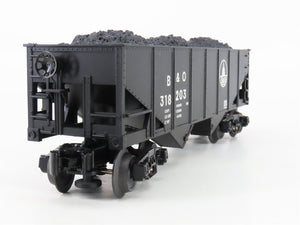 O Gauge 3-Rail Lionel 6-16496 B&O Baltimore & Ohio 2-Bay Hopper #318203 w/ Load