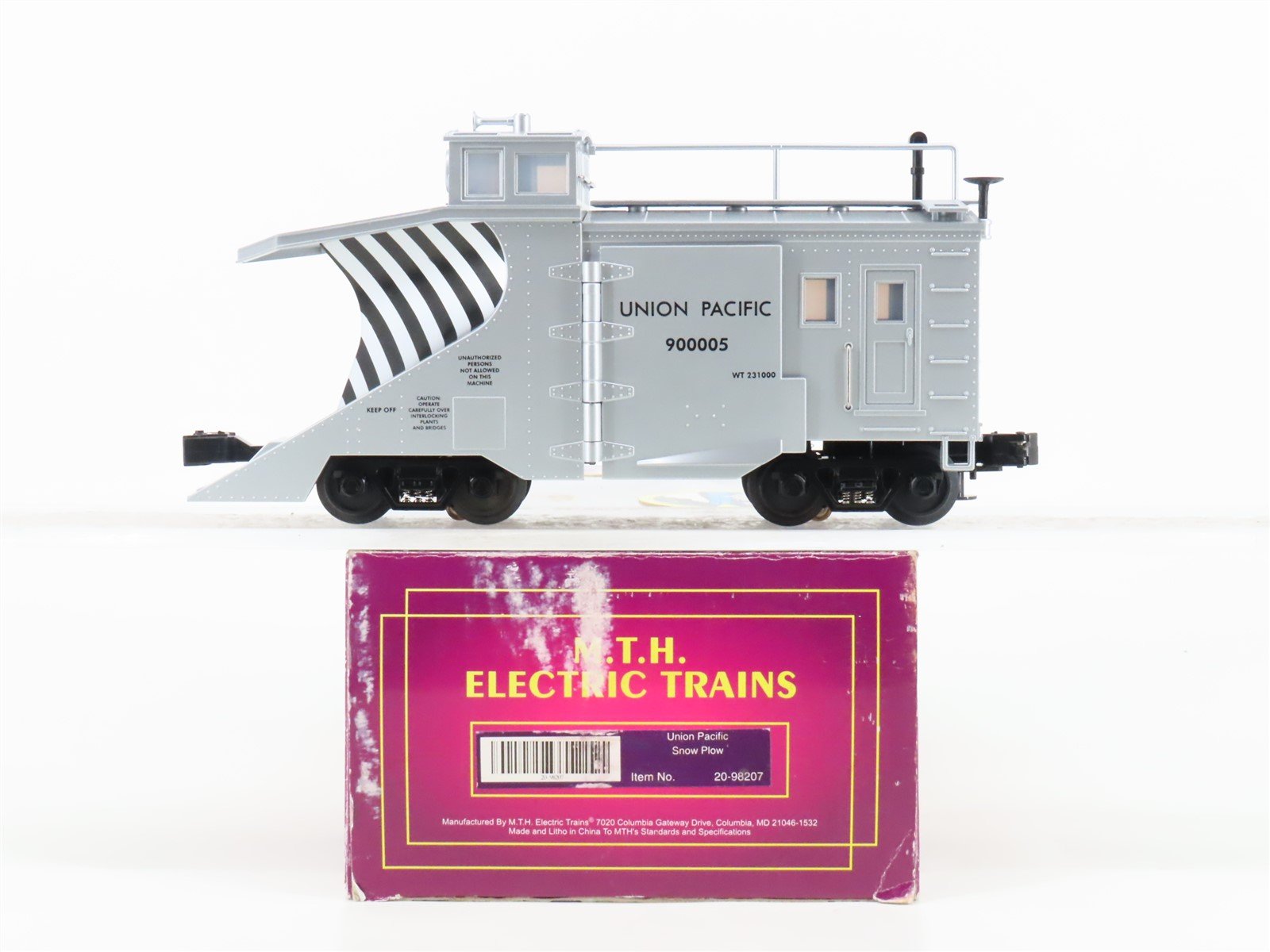 O Gauge 3-Rail MTH 20-98207 UP Union Pacific Snow Plow #900005