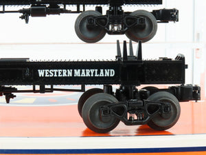 O Gauge 3-Rail Lionel 6-29415 WM Western Maryland Skeleton Log Car 3-Pack w/Load