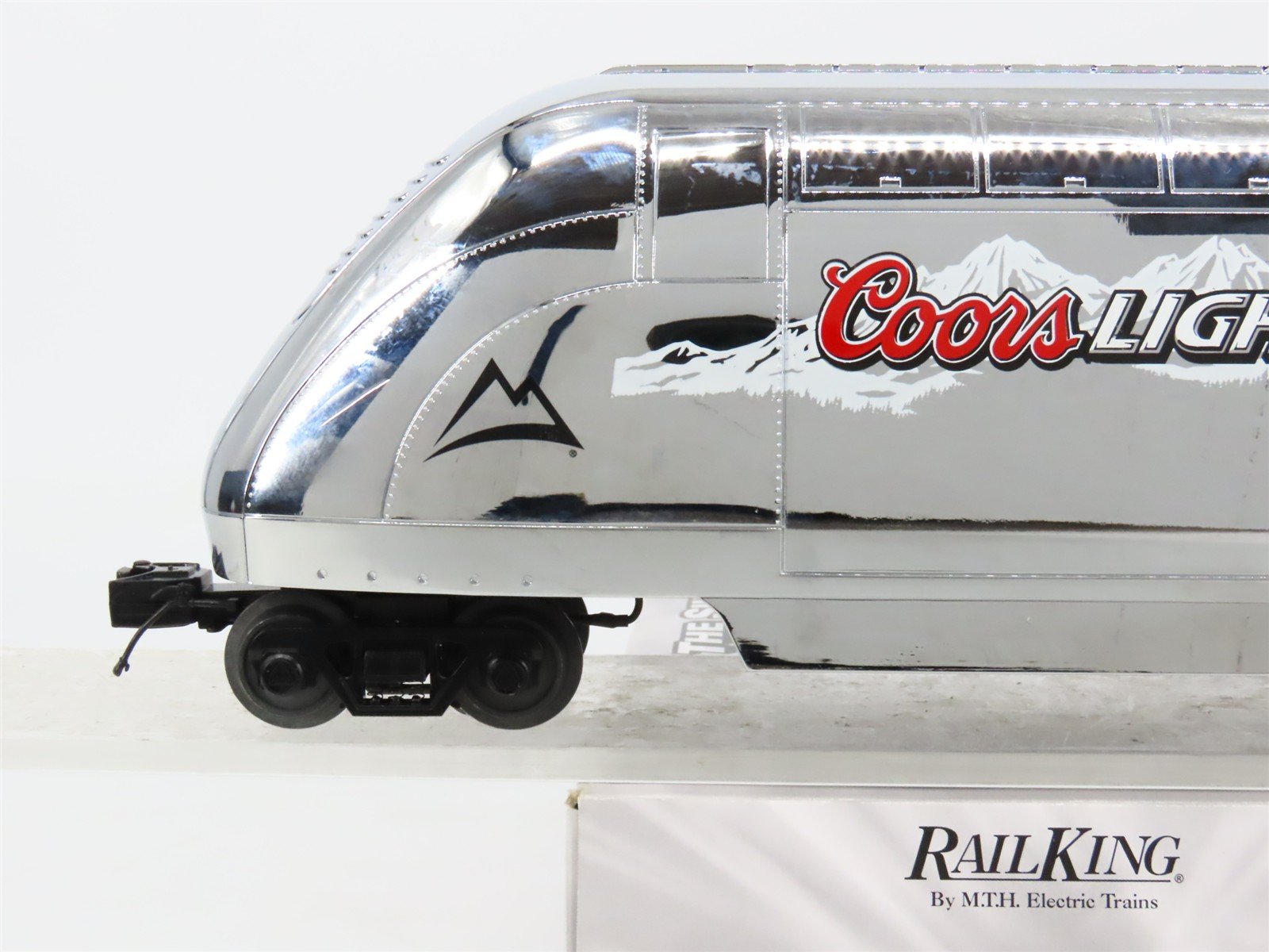 O 3-Rail MTH RailKing 30-78061 Coors Light Silver Bullet Operating Tail Car