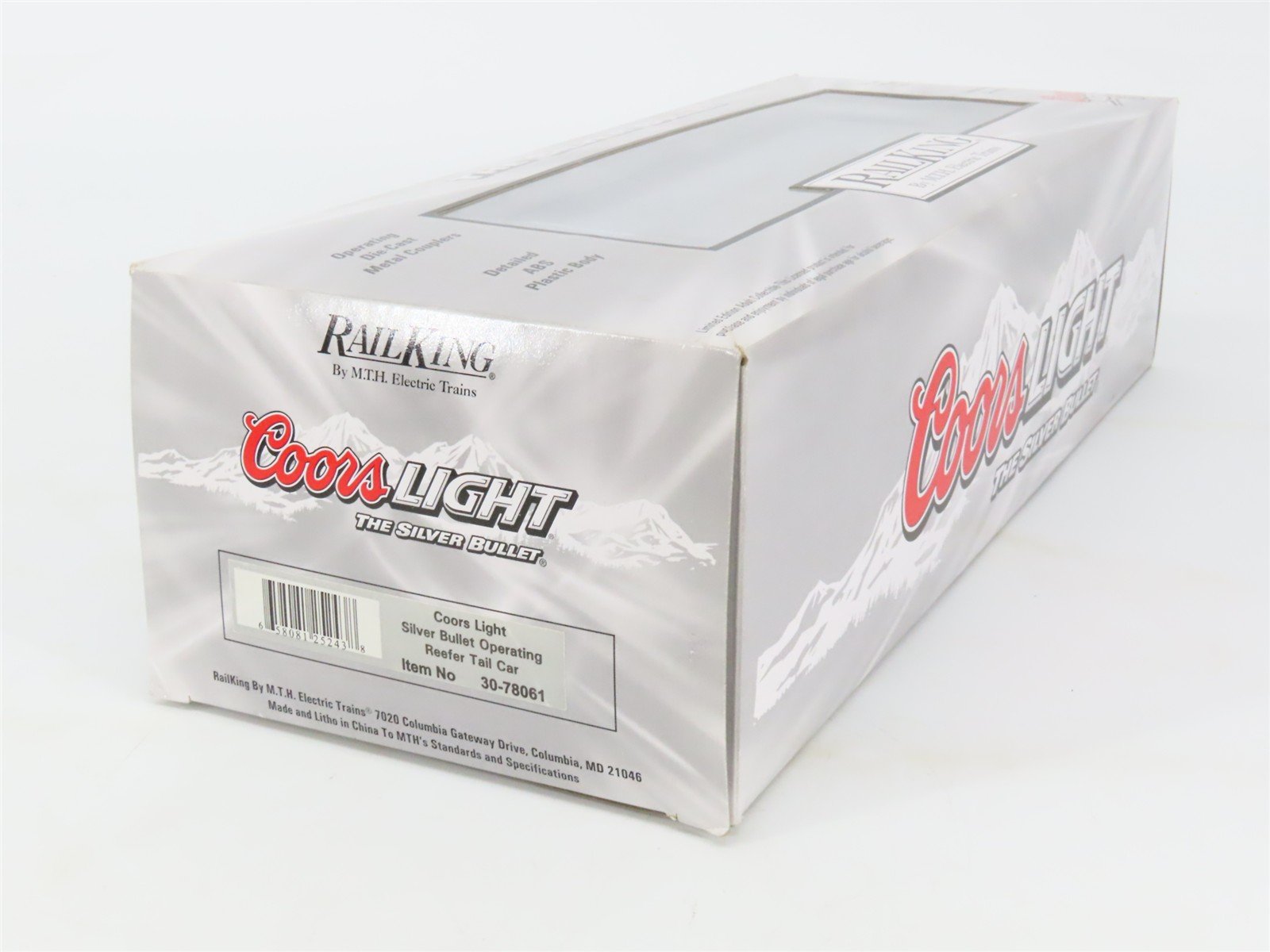 O 3-Rail MTH RailKing 30-78061 Coors Light Silver Bullet Operating Tail Car