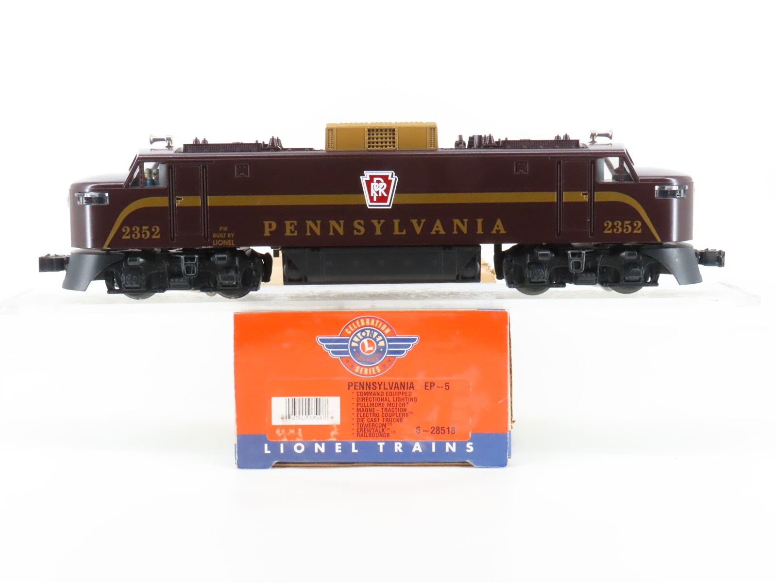O 3-Rail Lionel Celebration 6-28518 PRR Pennsylvania EP-5 Electric #2352 w/ TMCC