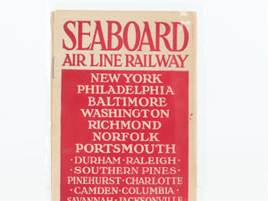 Antique SAL Seaboard Air Line Railway Public Timetable 1911